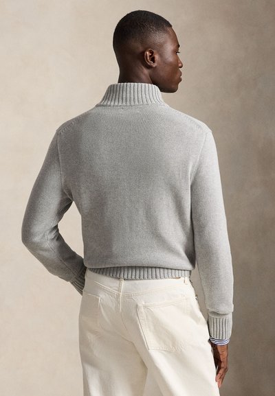 Polo Ralph Lauren COTTON QUARTER-ZIP MOCKNECK SWEATER - Pulover - andover heather