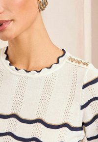Love & Roses CREW NECK - Džemperis - ivroy and navy stripe
