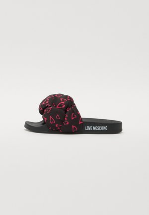 Mules - black/fuchsia
