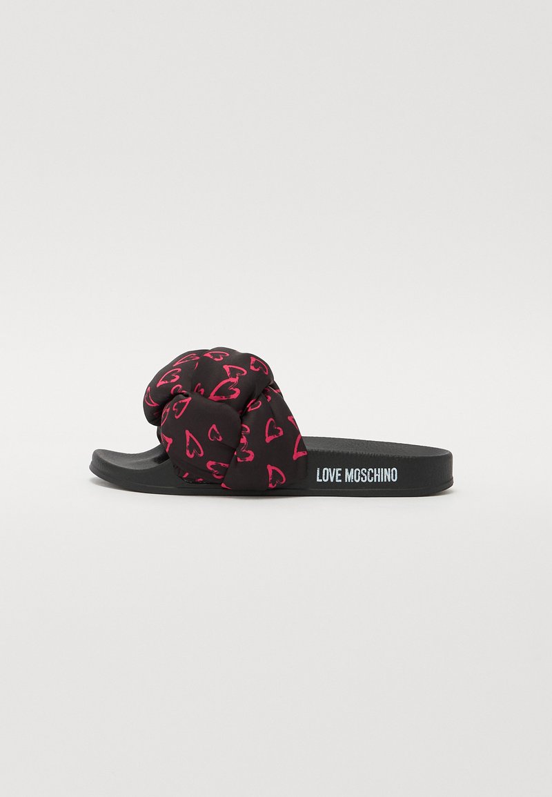 Love Moschino Ciabattine - black/fuchsia