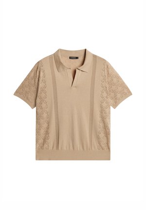 J.LINDEBERG RINGO OPEN COLLAR - Πόλο - safari beige