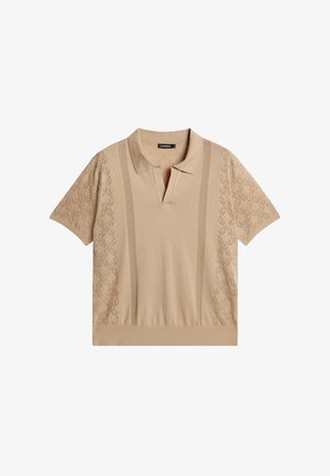 J.LINDEBERG, RINGO OPEN COLLAR - Πόλο - safari beige