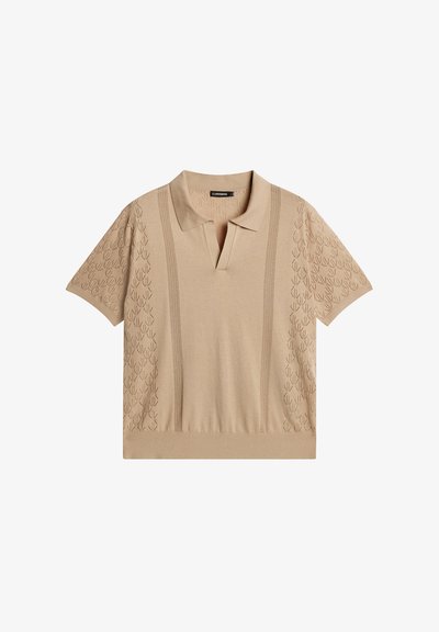 J.LINDEBERG RINGO OPEN COLLAR - Πόλο - safari beige