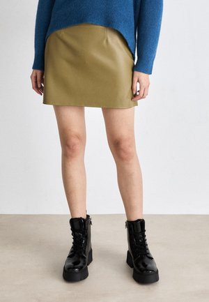 DARTED SKIRT - A-line skirt - gothic olive