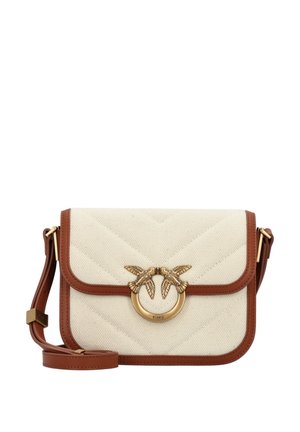 LOVE BOX MINI - Schoudertas - beige/marrone-antique gold