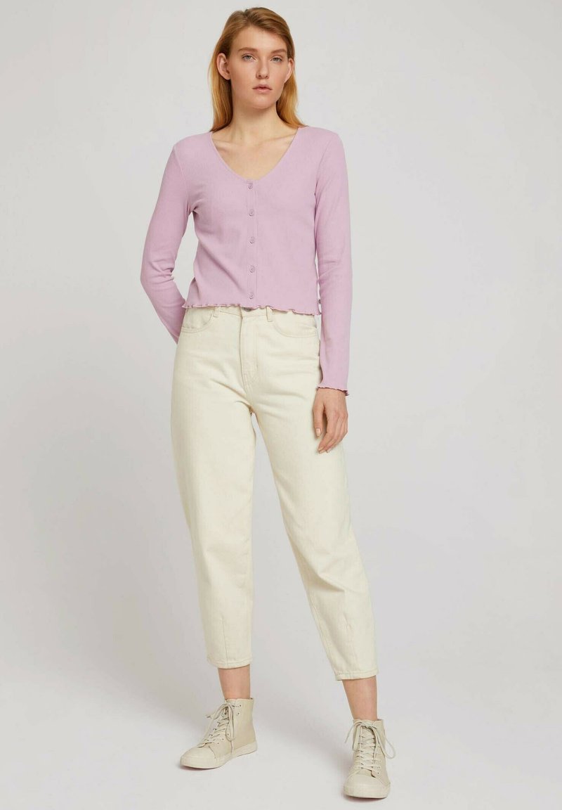Damen Strickjacken | TOM TAILOR DENIM MIT RÜSCHENDETAIL Strickjacke soft mauve/mauve - JI57617 Damen Strickjacken | TOM TAILOR DENIM MIT RÜSCHENDETAIL Strickjacke soft mauve/mauve - JI57617