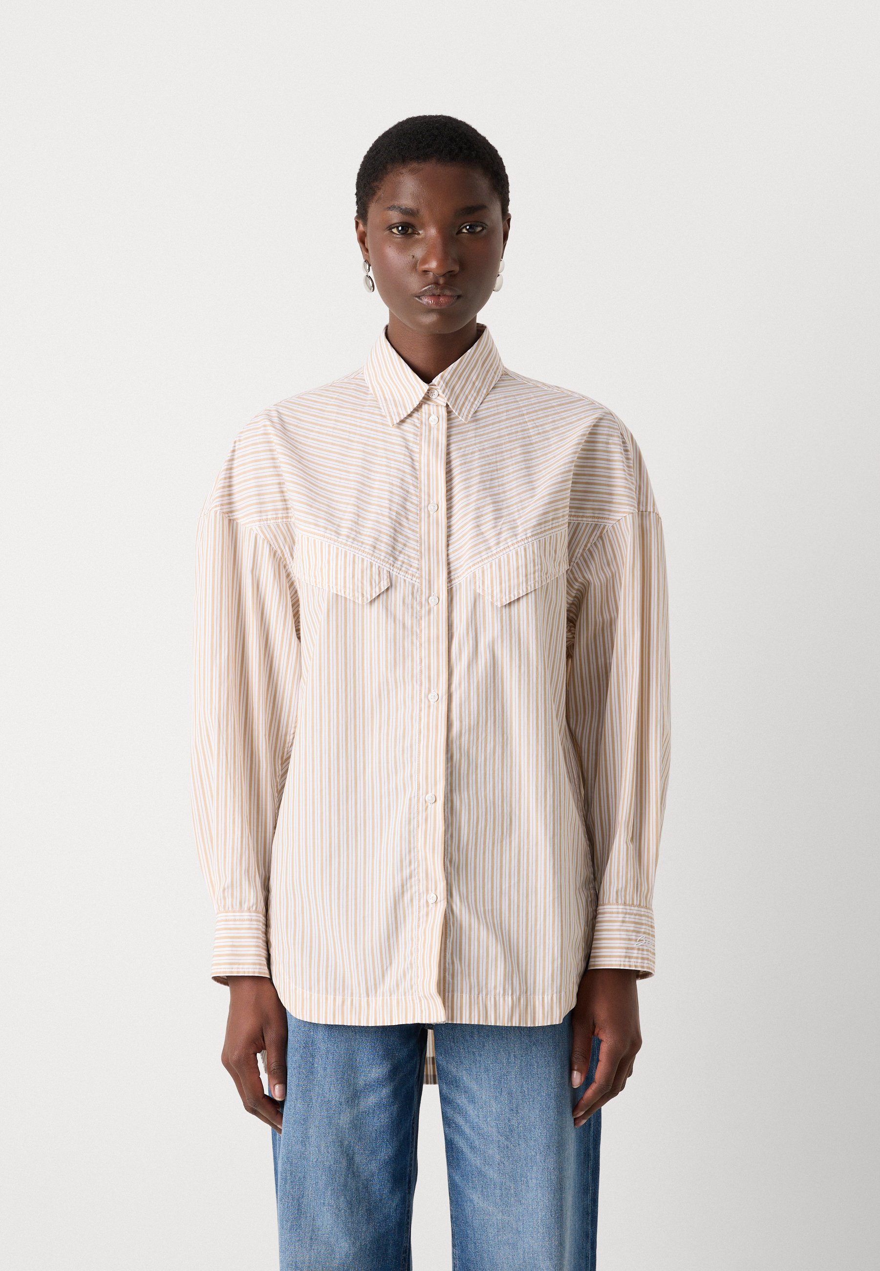 売れ筋商品|||ボス シャツ レディース トップス BOSTAFFA - Button-down blouse - rust/copper BOSS BOSTAFFA - Button-down blouse - rust/copper/copper