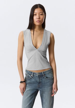 Weekday Top - grey melange
