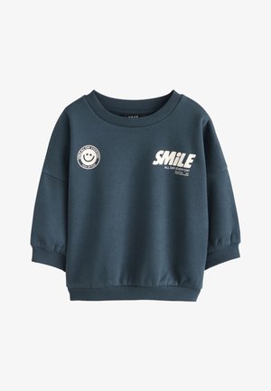 Next, REGULAR FIT - BACK PRINTED CREW SWEAT TOP . - Sudadera - blue