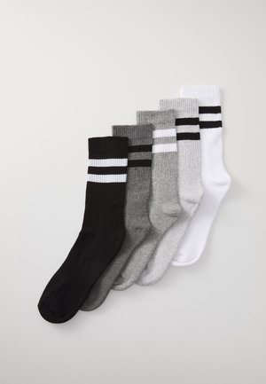 UNISEX 5 PACK - Zeķes - mottled grey/white