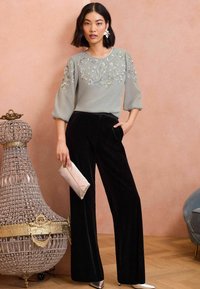 Love & Roses EMBELLISHED 3/4 SLEEVE - Blúzka - grey