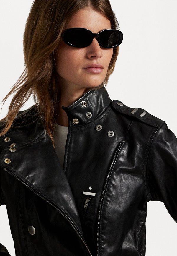 STUDDED LEATHER JACKET - Leather jacket3