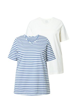 2 PACK STRIPED   - T-shirts print - cornflower blue