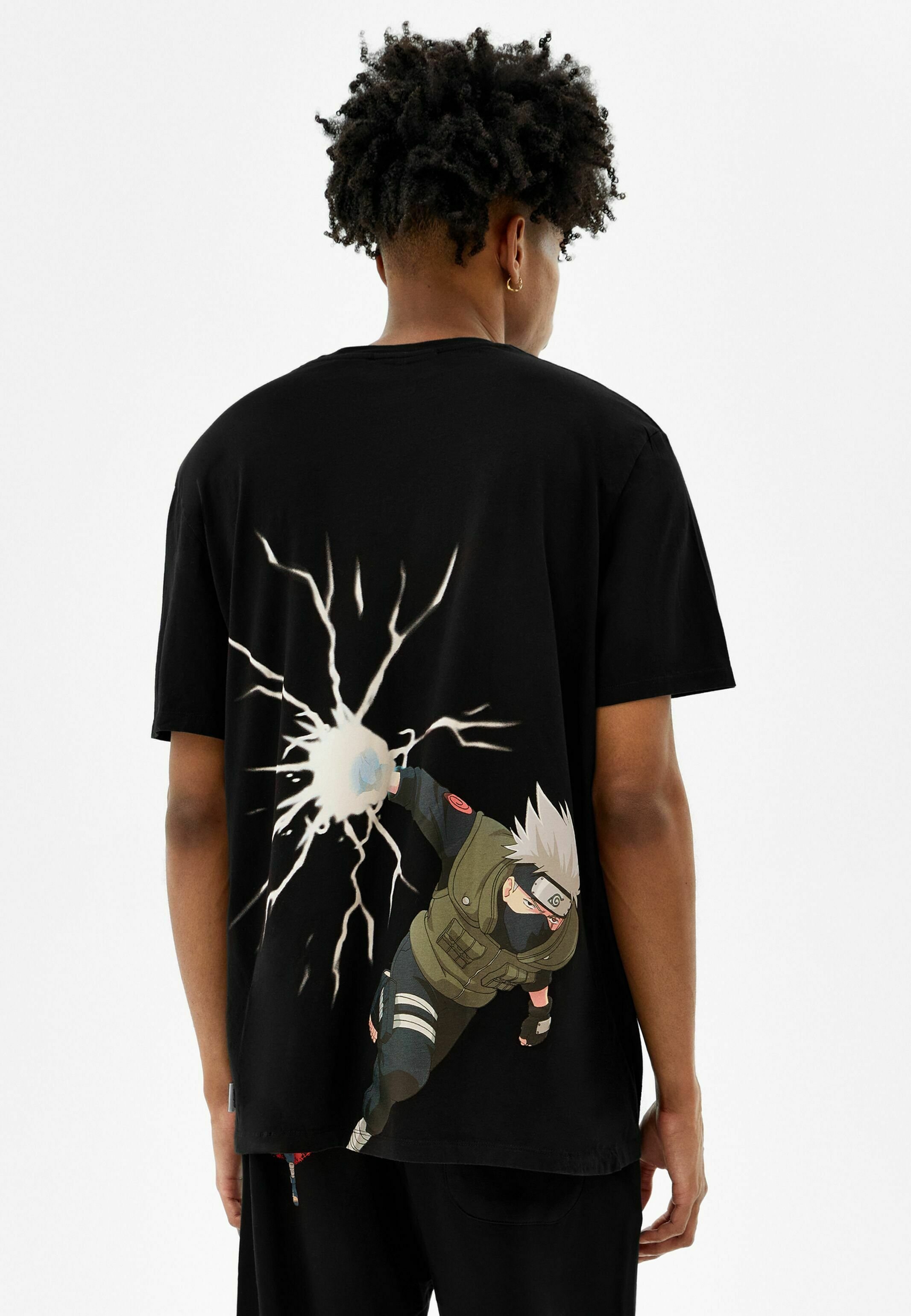 Bershka NARUTO - Print T-shirt - black - Zalando.ie