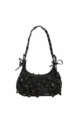 SMALL WITH APPLIQUÉS - Käsilaukku - brown