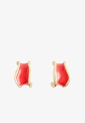 Next, ENAMEL HOOP EARRINGS - Ohrringe - red