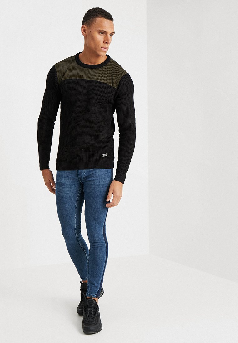 Brave Soul HERMES Trui blackkhaki Zalando.nl Brave Soul HERMES Trui blackkhakikaki Zalando.nl