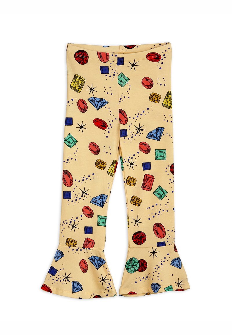 Mini Rodini JEWELS FLARED TROUSERS UNISEX - Leggingsit - yellow