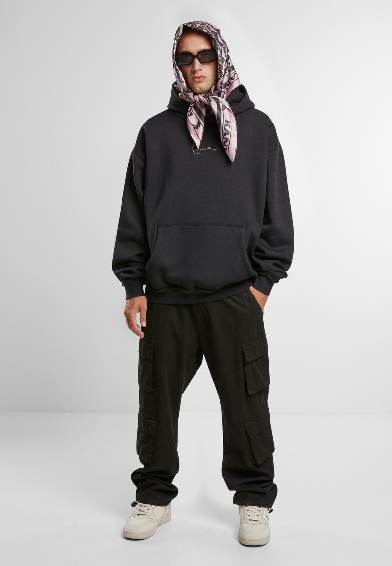 Karl Kani SMALL SIGNATURE TEDDY HOODIE UNISEX - Felpa con cappuccio - black/ nero