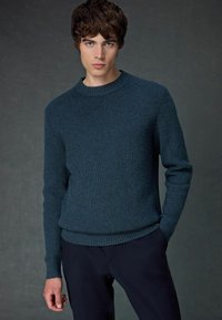 Next CREW NECK TEXTURED  - REGULAR FIT - Maglione - navy blue