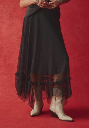 Rockett St George, REGULAR FIT - LACE MAXI SKIRT - Maxirock - black