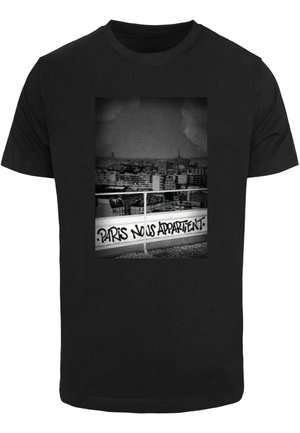 Mister Tee, PARIS NOUS APPARTIENT TEE - Tričko s potlačou - black