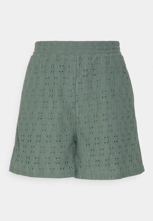 Vero Moda Tall VMULRIKKE BRODERIEANGLAIS - Pantaloni scurți - laurel wreath