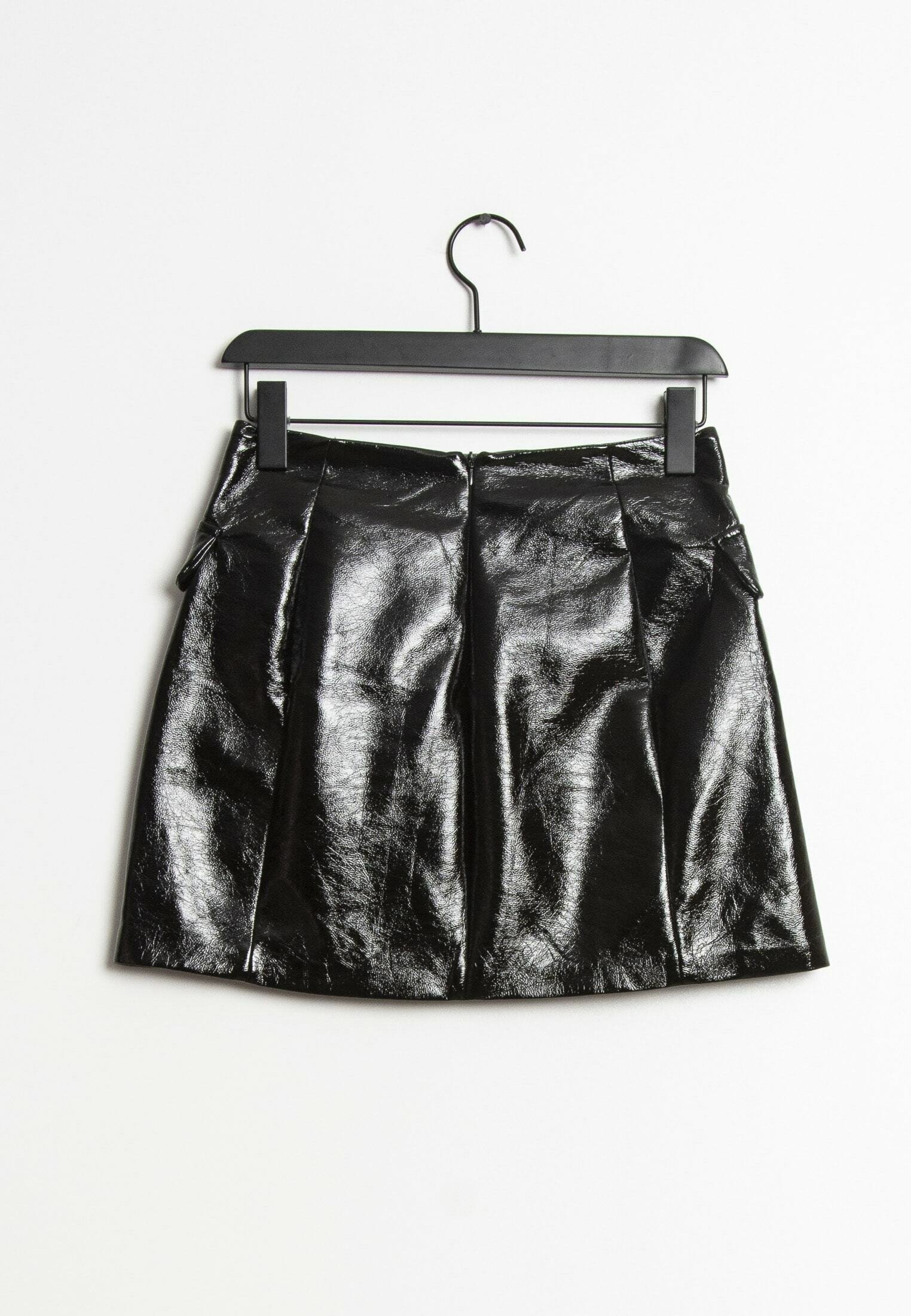 leather skirt black