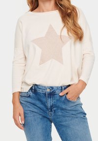 Saint Tropez Stickad tröja - mottled beige