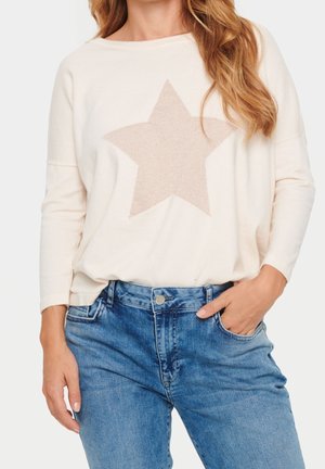 Pullover - mottled beige