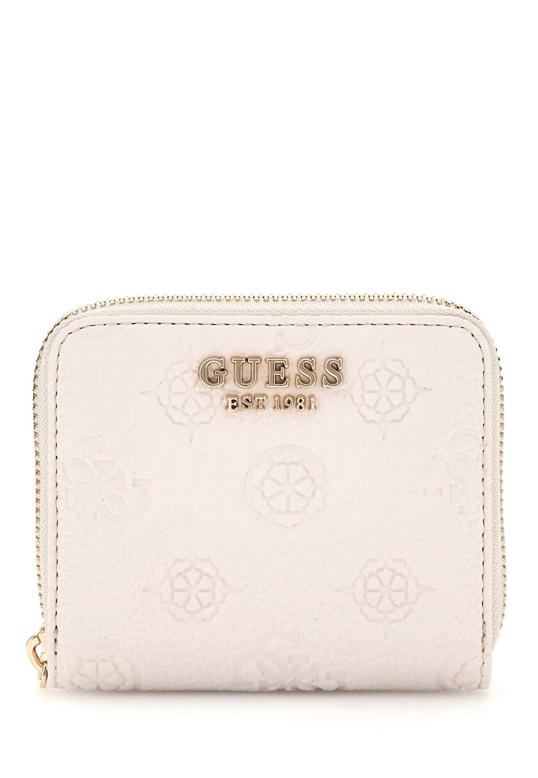 Guess CRESIDIA SMALL ZIP AROUND Wallet weiß/off-white Zalando