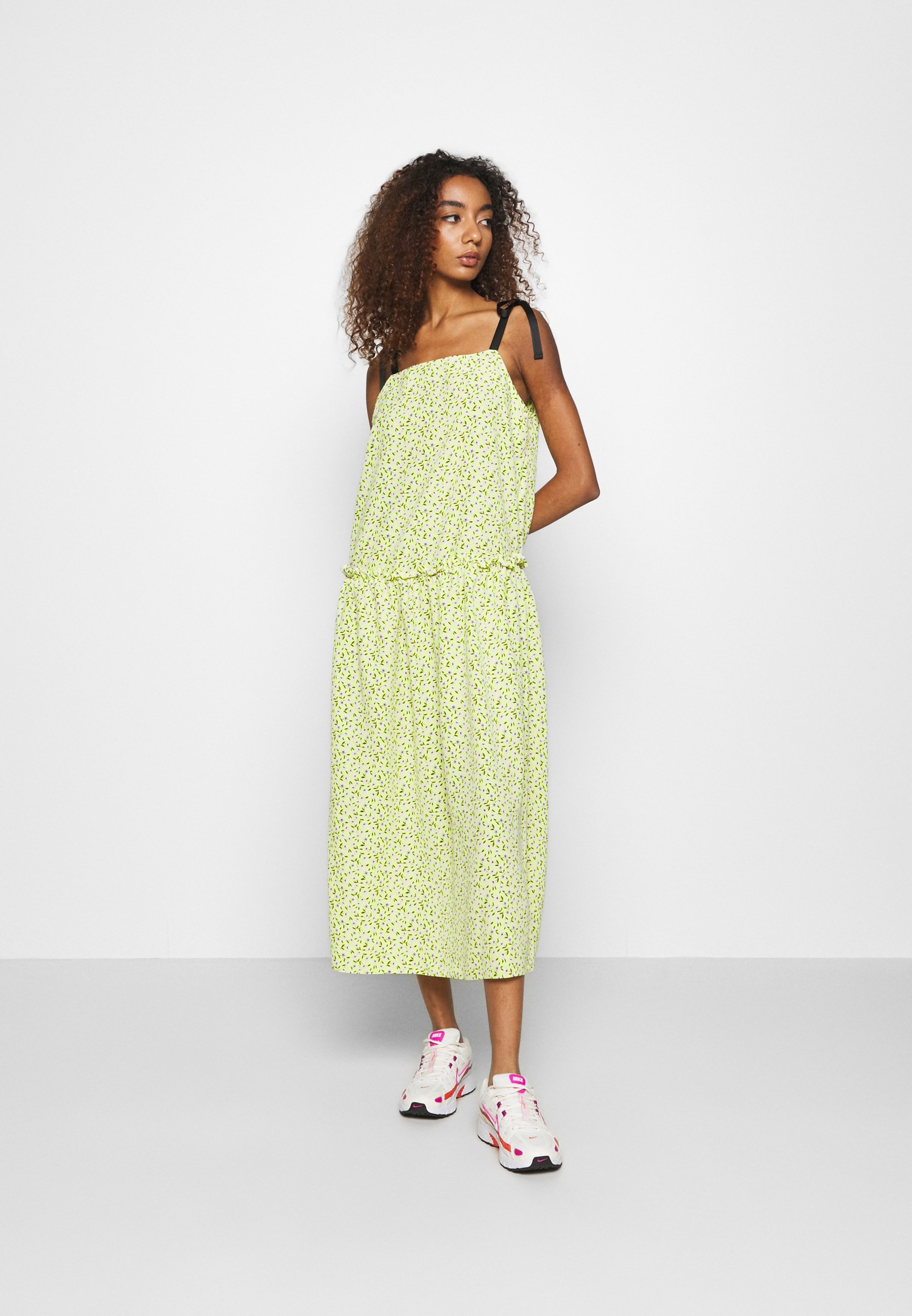 dropped waist midi dress