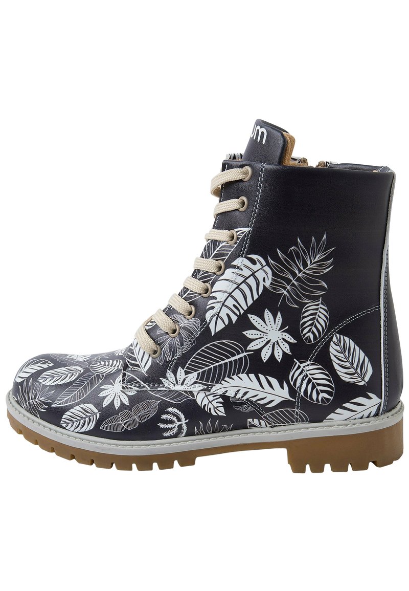 Damen Ankle Boots | Mumka LEAVES Schnürstiefelette black/schwarz - AF25987 Damen Ankle Boots | Mumka LEAVES Schnürstiefelette black/schwarz - AF25987