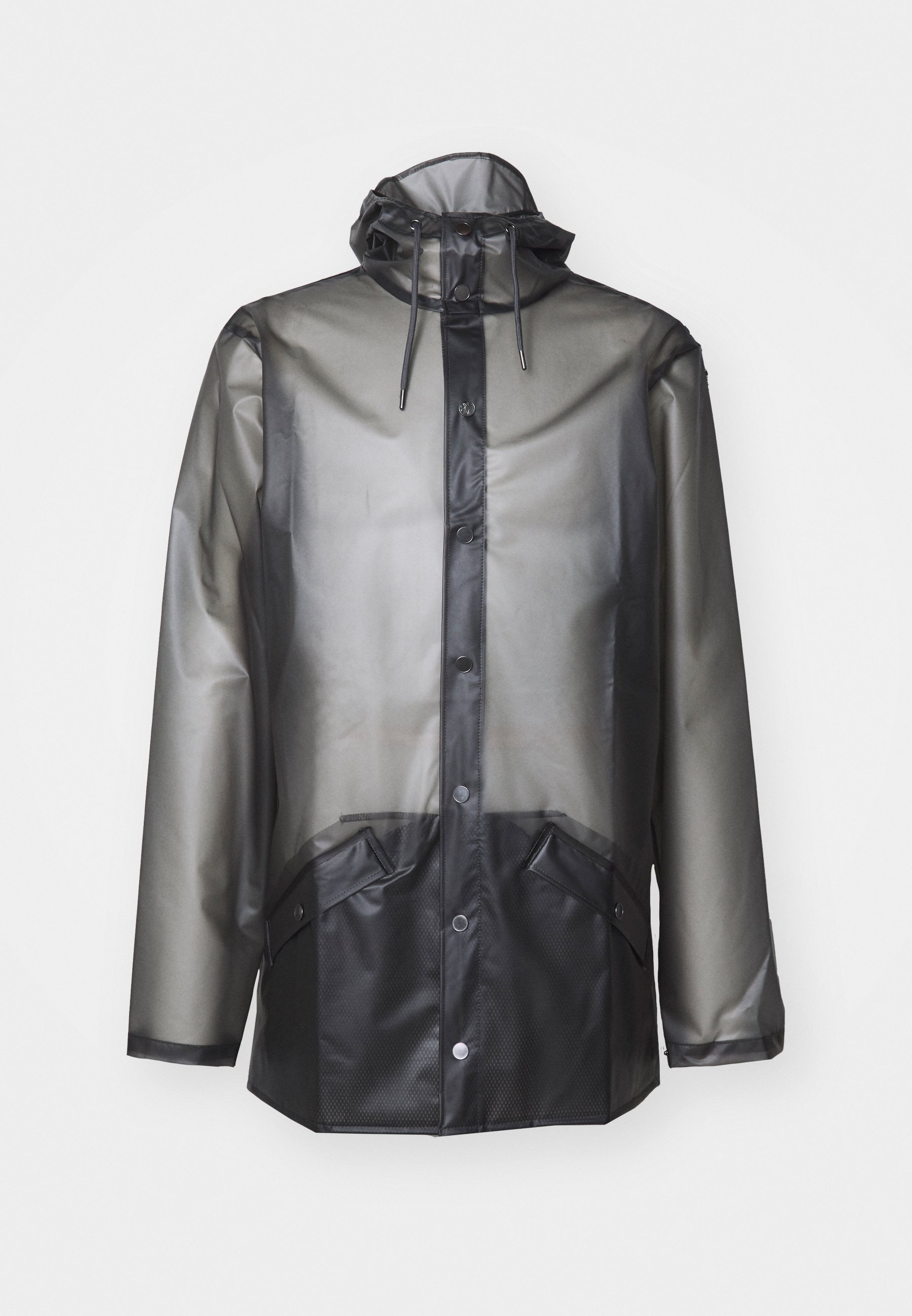【美品】RAINMAKER - SHADOWSTRIPE HOODEDCOAT Shine Patent Hooded Rain Coat In Black - Tokyo Laundry