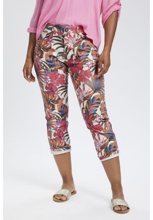 CRKAIZA PRINTED- COCO FIT - Trousers - tangerine palm
