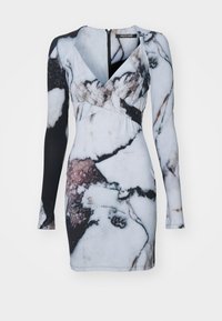 DRESS - Trikoomekko - bianco/nero