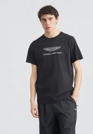 ESSENTIAL BIG LOGO TEE REGULAR - Μπλουζάκι με στάμπα - puma black