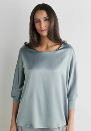 ROUND-NECK - Bluse - blue-grey