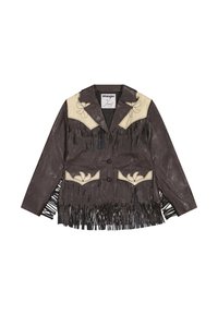 WRANGLER X LAINEY WILSON FRINGE JACKET - Casaco de pele sintética - brown