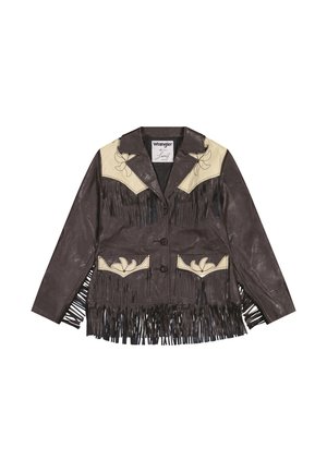 Wrangler WRANGLER X LAINEY WILSON FRINGE JACKET - Jakna iz umetnega usnja - brown