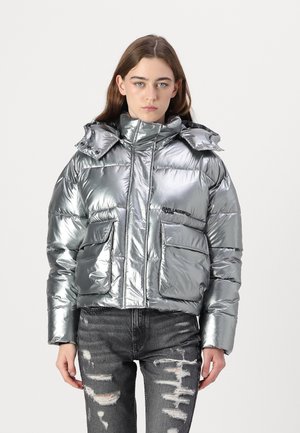 SHINY PUFFER - Talvitakki - metallic grey