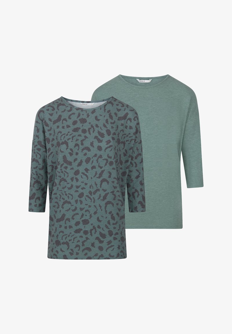 ONLY GLAMOUR 2 PACK - Langarmshirt - chinois green
