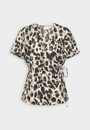 VILA, VILOVIE WRAP - T-Shirt print - birch