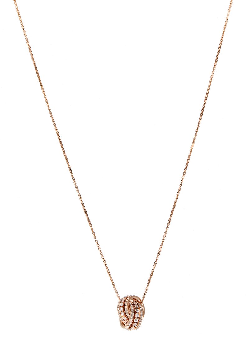 Swarovski FURTHER PENDANT DOUBLE - Necklace - white/rose gold 