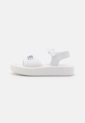 UNISEX - Ballerine con cinturino - white/black