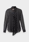 DOT PLEAT BOW - Skjortebluse - black/white