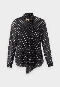 DOT PLEAT BOW - Πουκαμίσα με κουμπιά - black/white