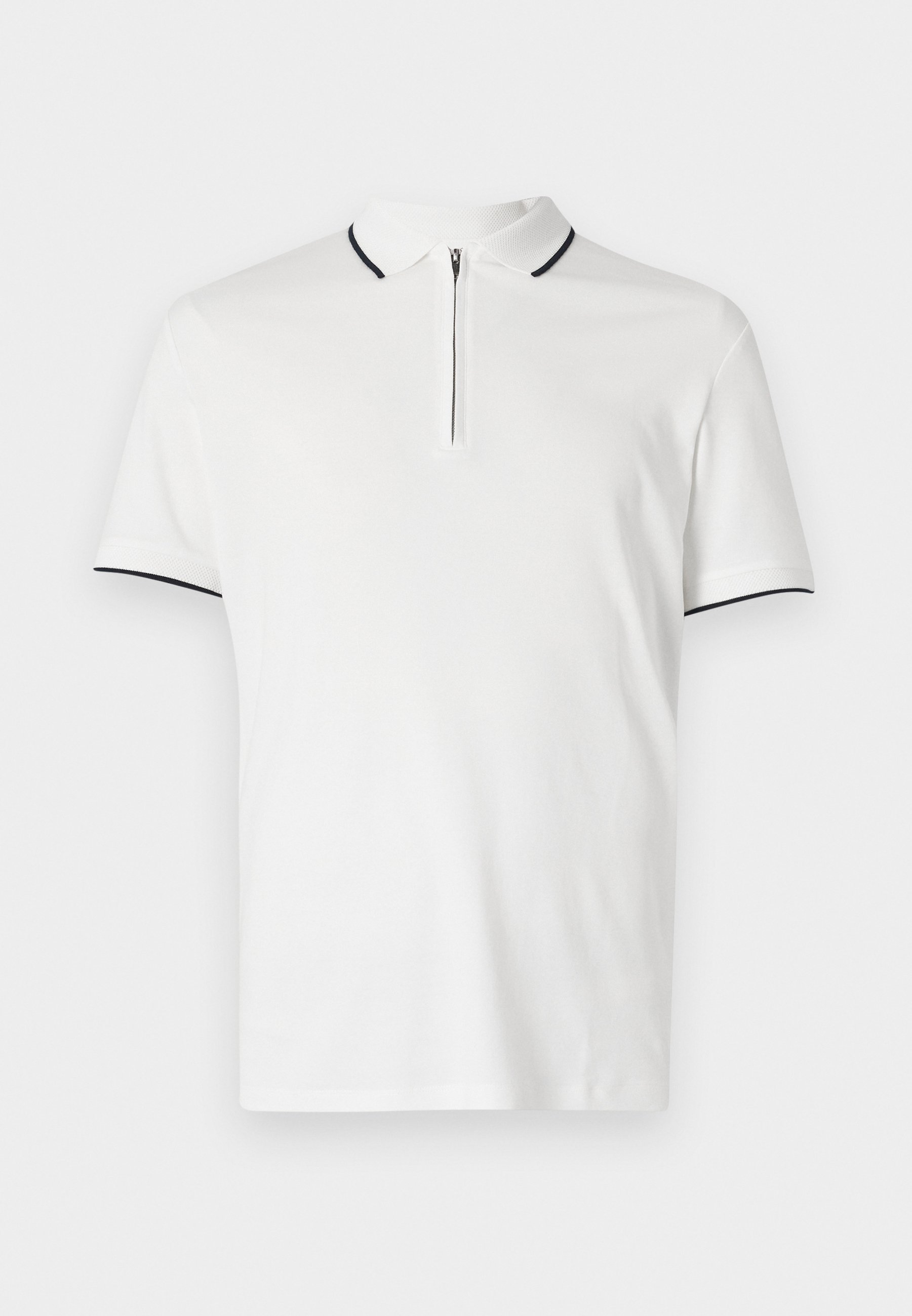 Selected SLHFAVE SPORT ZIP - Polo shirt - cloud dancer/off-white