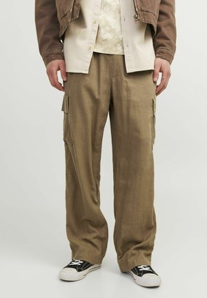 JPSTBILL JJNATE LINEN BLEND CARGO - Cargohose - malt ball