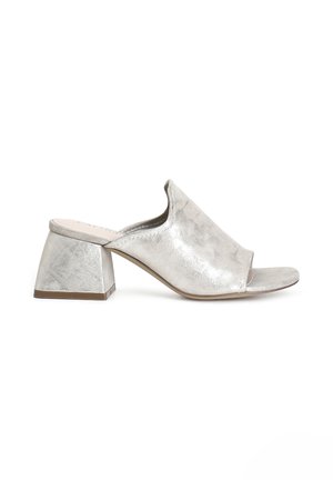 Ciabattine con tacco - platinum